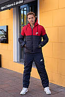 Зимний тёплый мужской костюм штаны и куртка на овчине в расцветках 46 48 50 52 54 Красный, 46