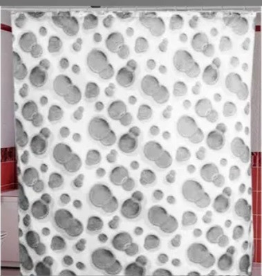 Тканевая шторка для ванной комнаты "Side" тканевая Miranda (Миранда), размер 180х200 см., Турция - фото 4 - id-p1883627292