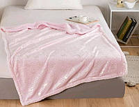 Плед в кроватку или коляску розовый