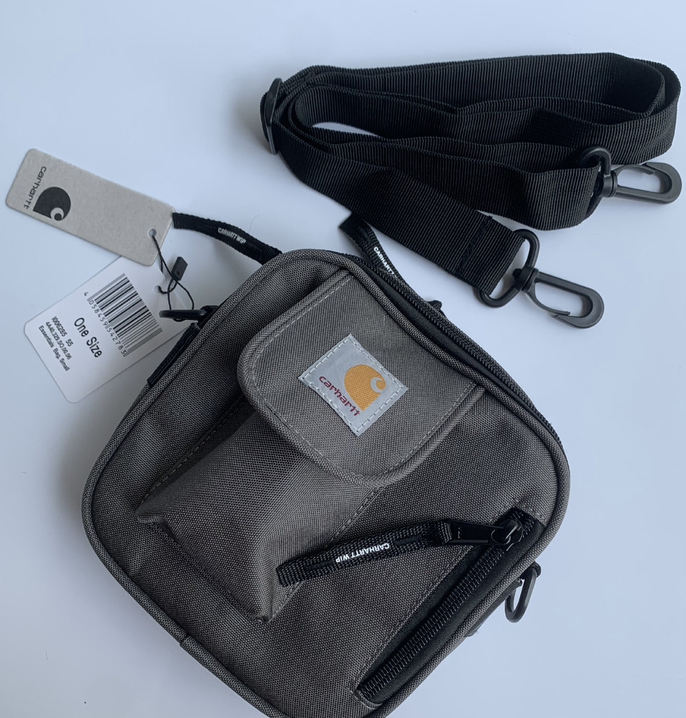 Сумка Кархарт Carhartt WIP сіра барсетка чоловіча та жіноча. Кархарт через плече (сумка месенджер)