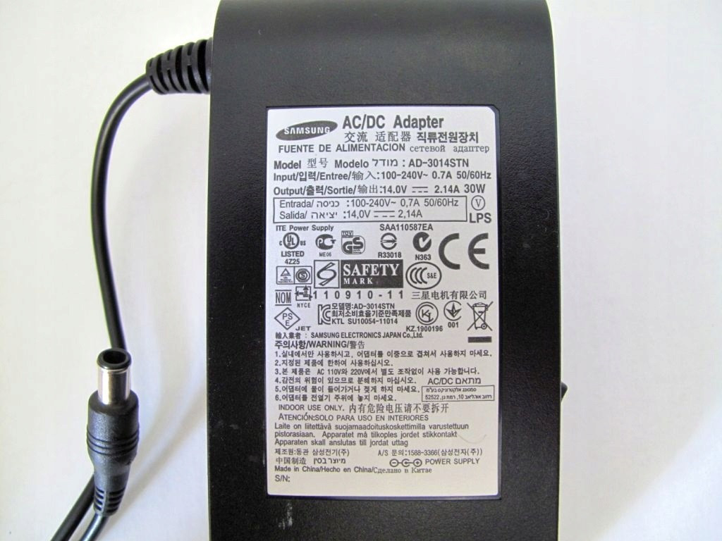 Блок живлення 6,5-4,4 pin 2,14A 14V Samsung (AD-3014STN) б/в