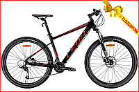 Велосипед горный 27.5" Leon XC-70 AM Hydraulic lock out HDD 2022 Размер 20" черный с красным (м)