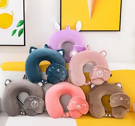 Подушка (з вушками) для шиї з ефектом пам'яті та маска для сну.