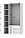 Розпашна Шафа для одягу Doros Гелар комплект Білий 2+3 ДСП 193,7х49,5х203,4 (42002116), фото 5