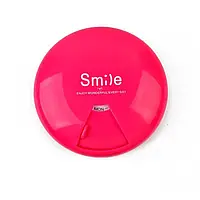 Карманная таблетница органайзер для таблеток Smile 1 неделя 7 ячеек Розовый