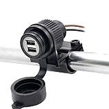 Юсб зарядка USB 10w на кермо мотоцикла мопеда скутера, фото 3