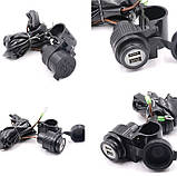 Юсб зарядка USB 10w на кермо мотоцикла мопеда скутера, фото 6