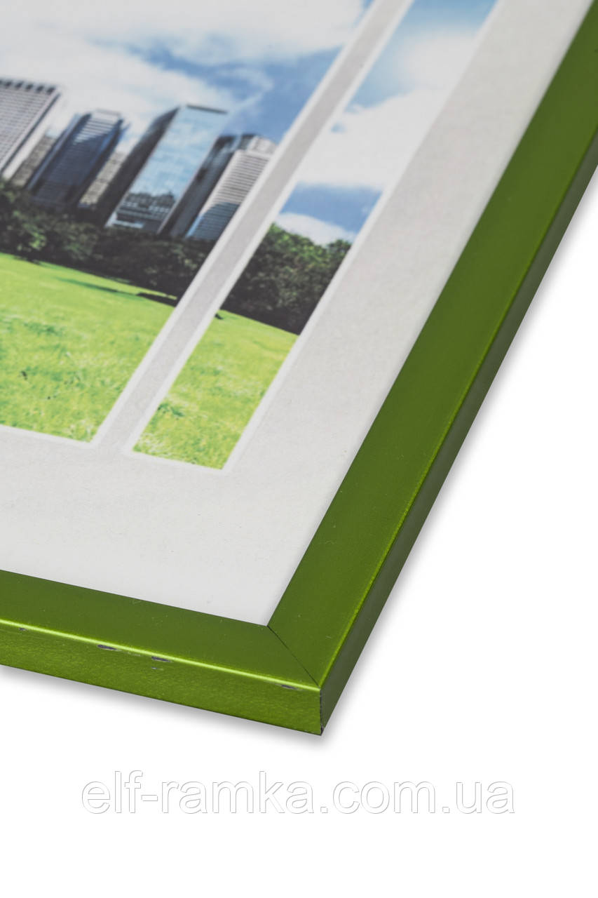 Рамка 10х15 из пластика - Зелёный | салатовый металлик -- со стеклом - фото 2 - id-p1883653727