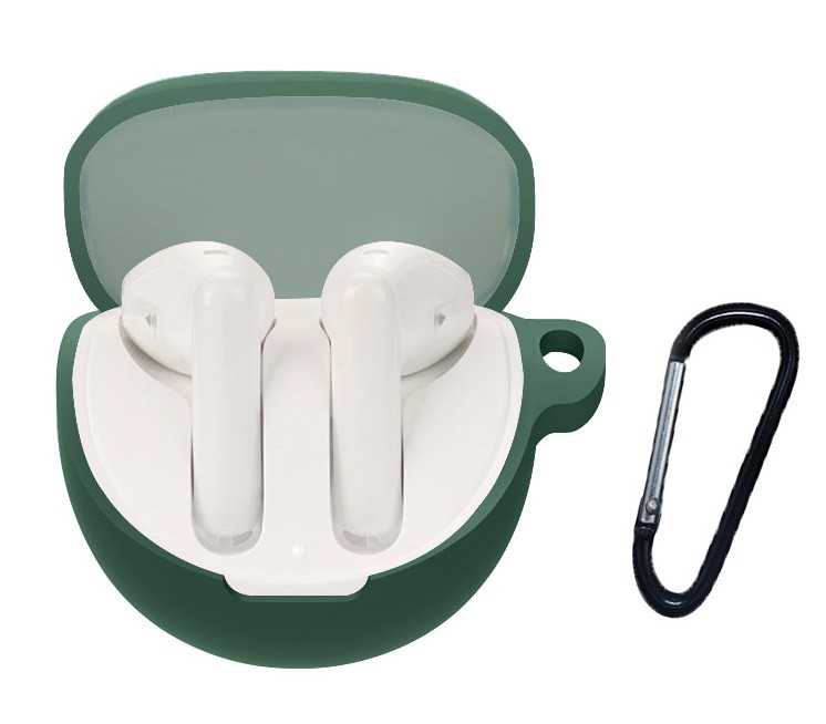 Силіконовий чохол із карабіном для OPPO Enco Air 3 зелений