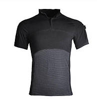 Мужской Убакс Han Wild с короткими рукавами и карманами / Прочная уставная Рубашка черная размер M