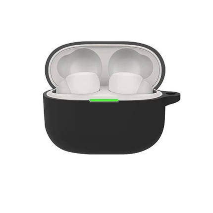 Силіконовий чохол із карабіном для Sony LinkBuds S WF-LS900N чорний, фото 1