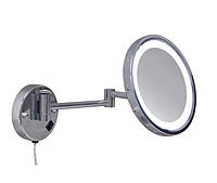 Настенное косметическое зеркало 04 увеличение 1х5, LED подсветка
