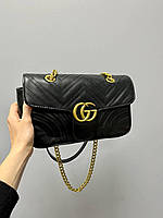 Женская сумка Gucci Marmont Black Турция экокожа черная маленькая гуччи