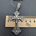 Комплект із чорненого срібла 925 проби хрест та ланцюжок, фото 6