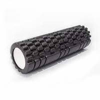 Масажний ролик для йоги, чорний MS 1836-B розмір 30х10 см EVA