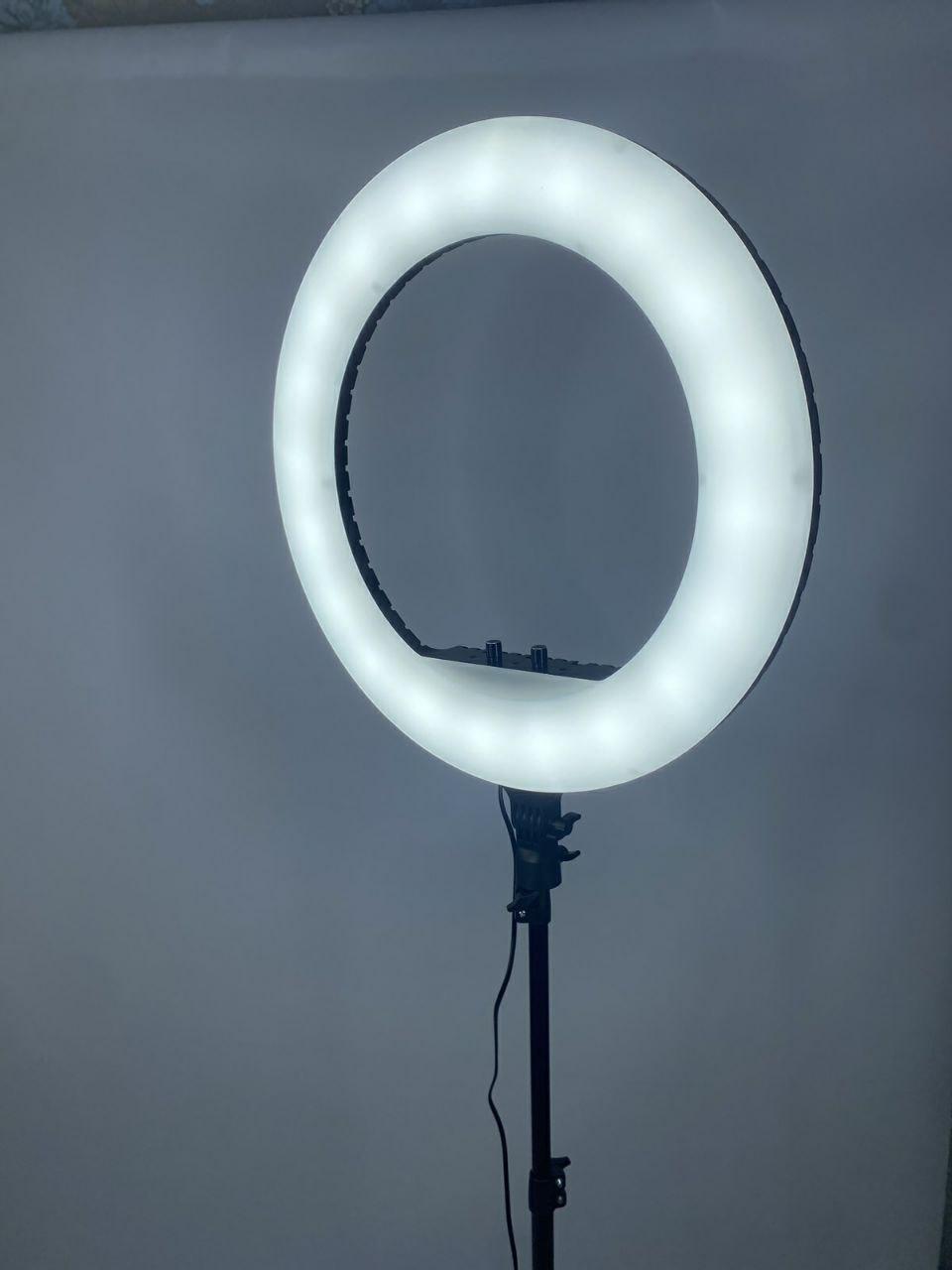 Кольцевая лампа для селфи 45 см, RGB Led лампа для предметной съемки со штативом, Цветная кольцевая лампа - фото 4 - id-p1883710698