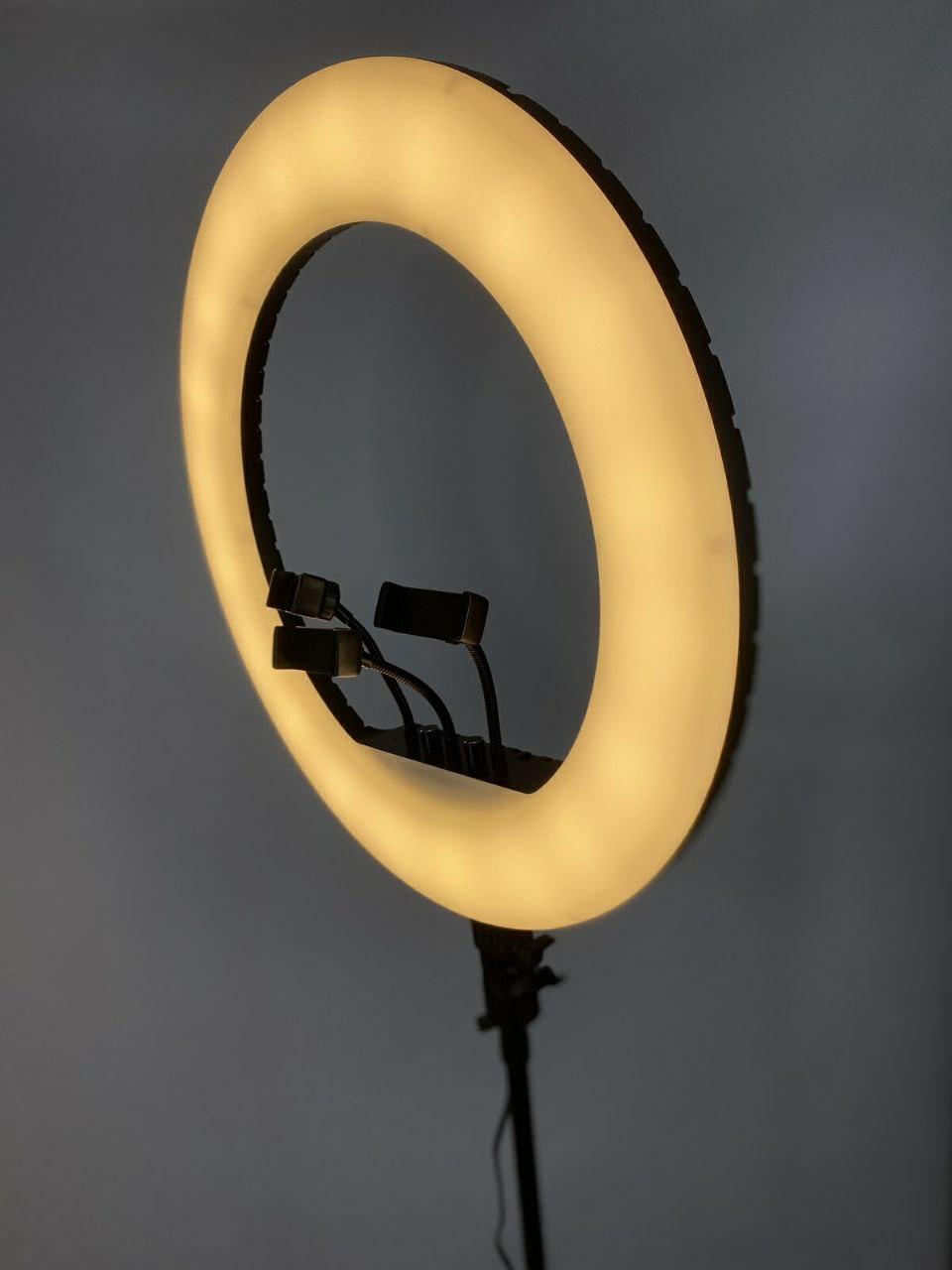 Кольцевая лампа для селфи 45 см, RGB Led лампа для предметной съемки со штативом, Цветная кольцевая лампа - фото 10 - id-p1883710698