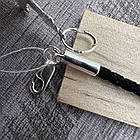 Комплект срібний невеликий хрестик з шовковим шнурком 925 проби, фото 5