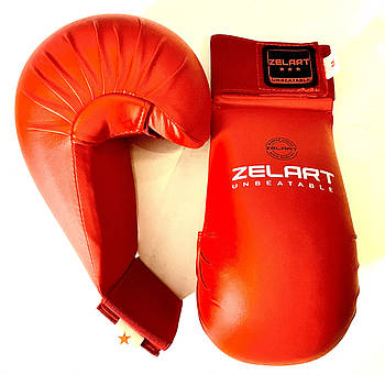 Накладки (рукавички) для карате ZELART червоні р. M