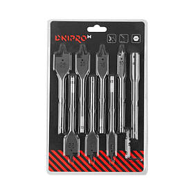 Набір перових свердел Dnipro-M з подовжувачем (9 шт.) (10-25 мм)