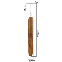 Гачок для дредів з бамбука 0,75 мм 1 гачок канекалон