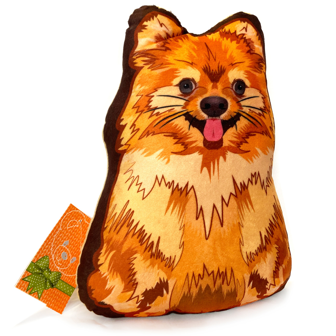 Дитяча подушка сувенір Шпіц, мікроплюш, Копиця, Україна, 29*23*7см (00115-5), фото 1