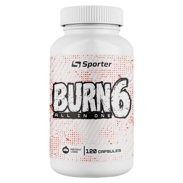 Жироспалювач Sporter Burn 6 All in One 120 caps