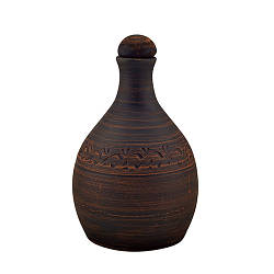 Пляшка глиняна 1л (декор) KR5055-2