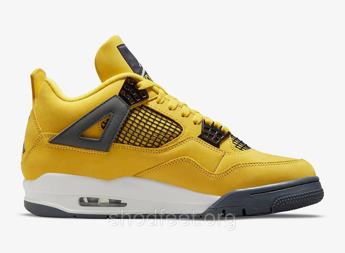 Yellow sales jordans 4