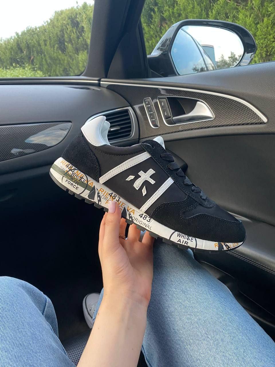 Кросівки чоловічі чорні Premiata Black White Sneakers (12249)