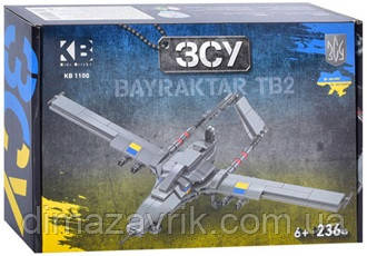Конструктор Limo Toy KB 1100 "Ударний БПЛА ЗСУ Байрактар TB2" 236 деталей, фото 1