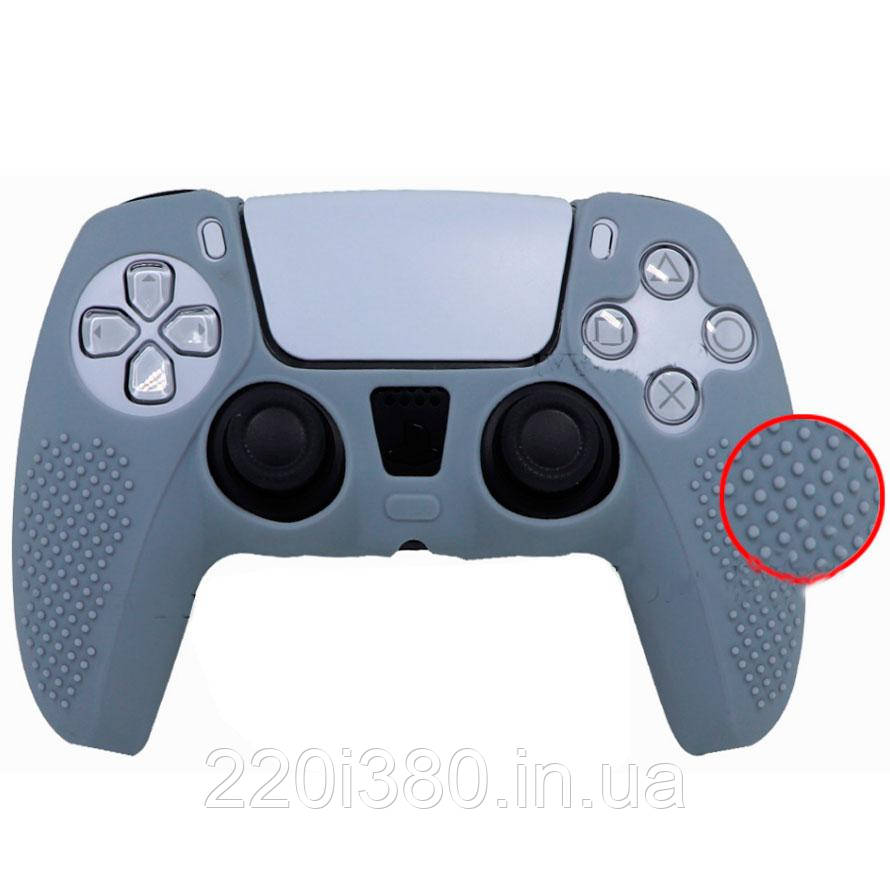 Силіконовий чохол для джойстика PS5 DualSense (сірий)