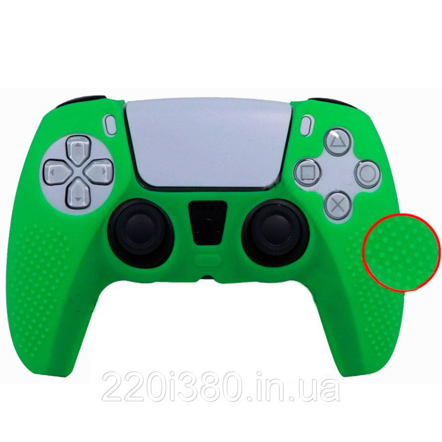 Силіконовий чохол для джойстика PS5 DualSense (зелений)