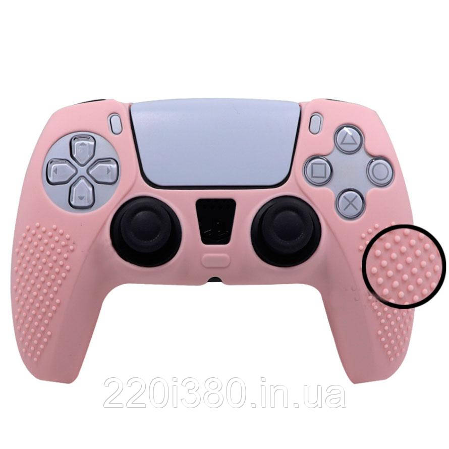 Силіконовий чохол для джойстика PS5 DualSense (рожевий)