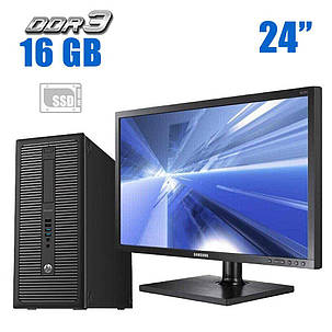 Комплект ПК: HP ProDesk 600 G1 Tower / Intel Core i3-4130 (2 (4) ядра по 3.4 GHz) / 16 GB DDR3 / 480 GB SSD /, фото 1