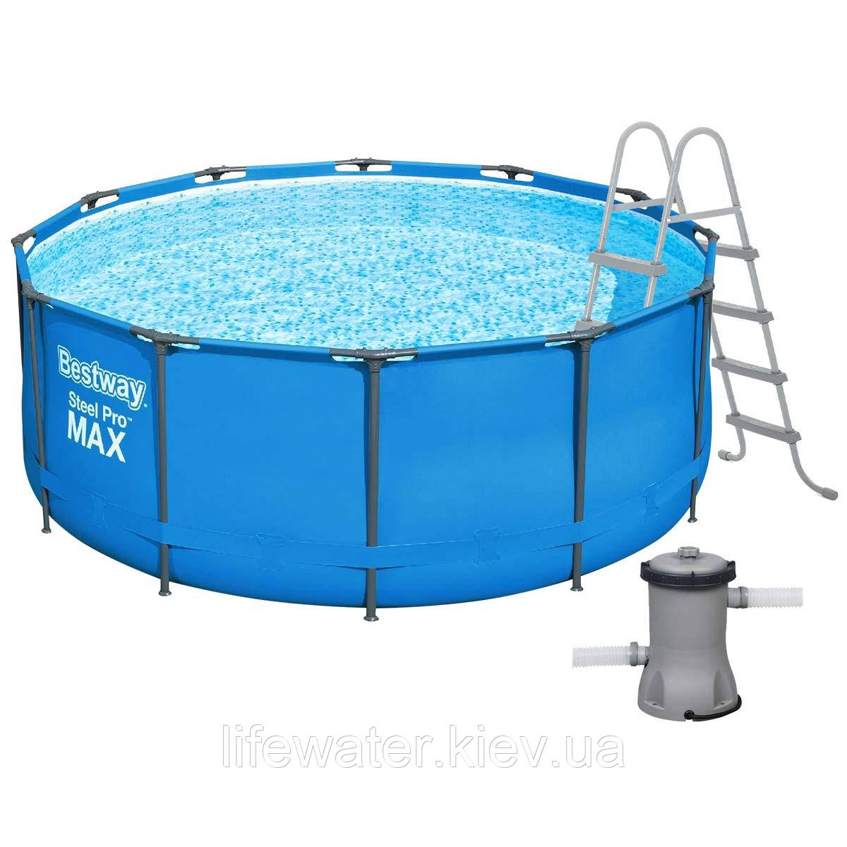 Bestway Каркасний басейн Bestway 15427 (366х133 см) з картриджним фільтром та драбиною
