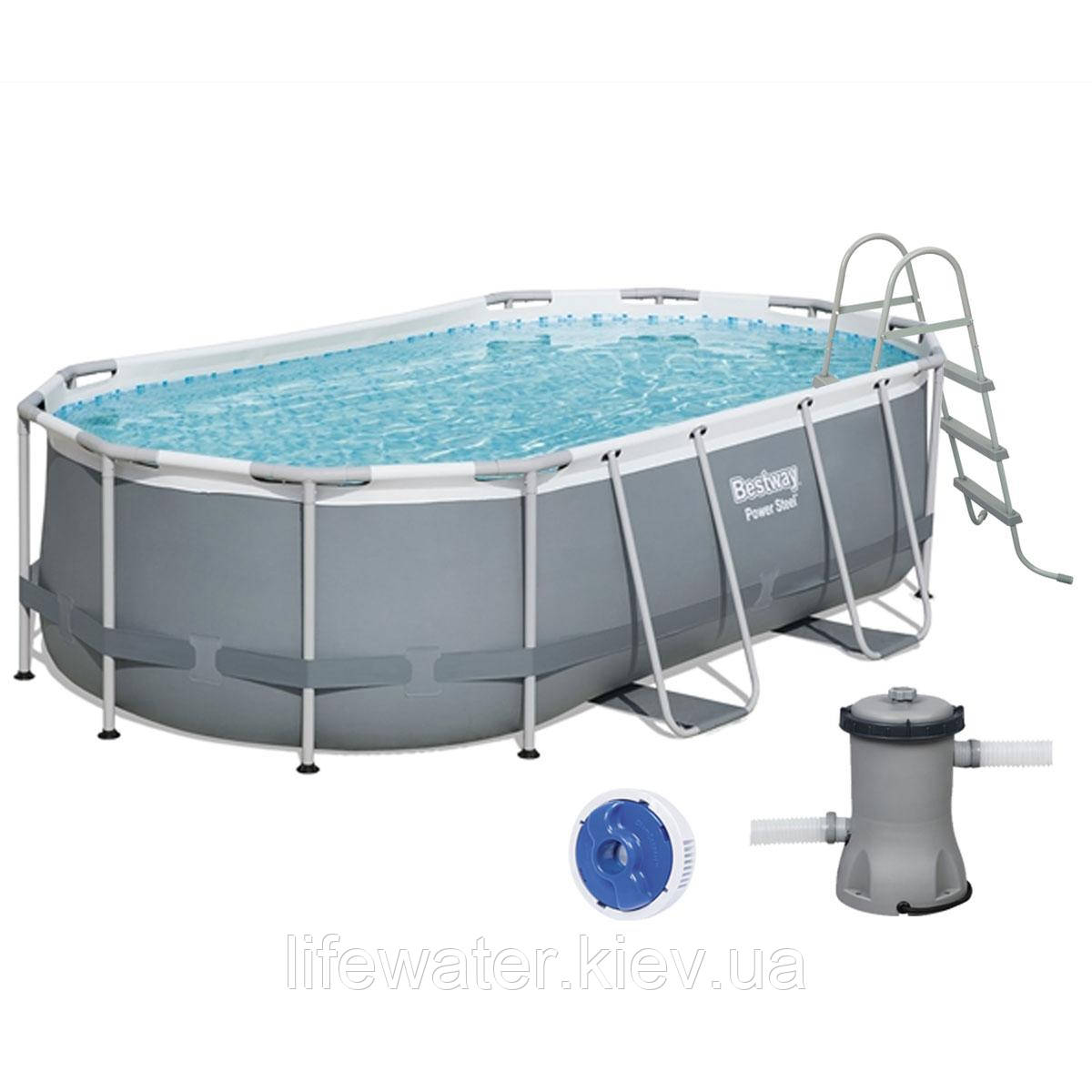 Bestway Каркасний басейн Bestway 56620 (427х250х100 см) з картриджним фільтром та драбиною