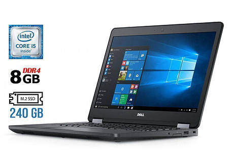 Ноутбук Б-клас Dell Latitude E5470/ 14" (1920x1080) Сенсорний/ Core i5-6300U/ 8 GB RAM/ 240 GB SSD/ HD 520, фото 1