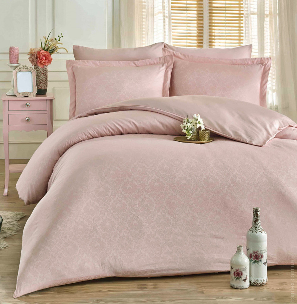 Постільна білизна PUDRA CLASSIK DAMASK Жакард MERISET — Сімейний на гумці, фото 1