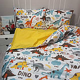 Підліткова постільна білизна Динозаври Ранфорс MERISET - Підлітковий 1,5 на резинці, фото 2