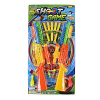 200-17 Автомат игрушечный 2 штуки, 2 вида патронов, 8 шариков,8 мягких пуль на присосках, на листе