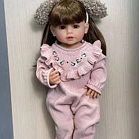 Силиконовая Коллекционная Кукла Реборн Reborn Девочка Лейла Полностью Анатомическая ( Виниловая Кукла ) Высота