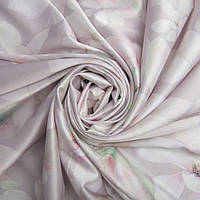 Ткань плательная атлас шелк магнолія пастель