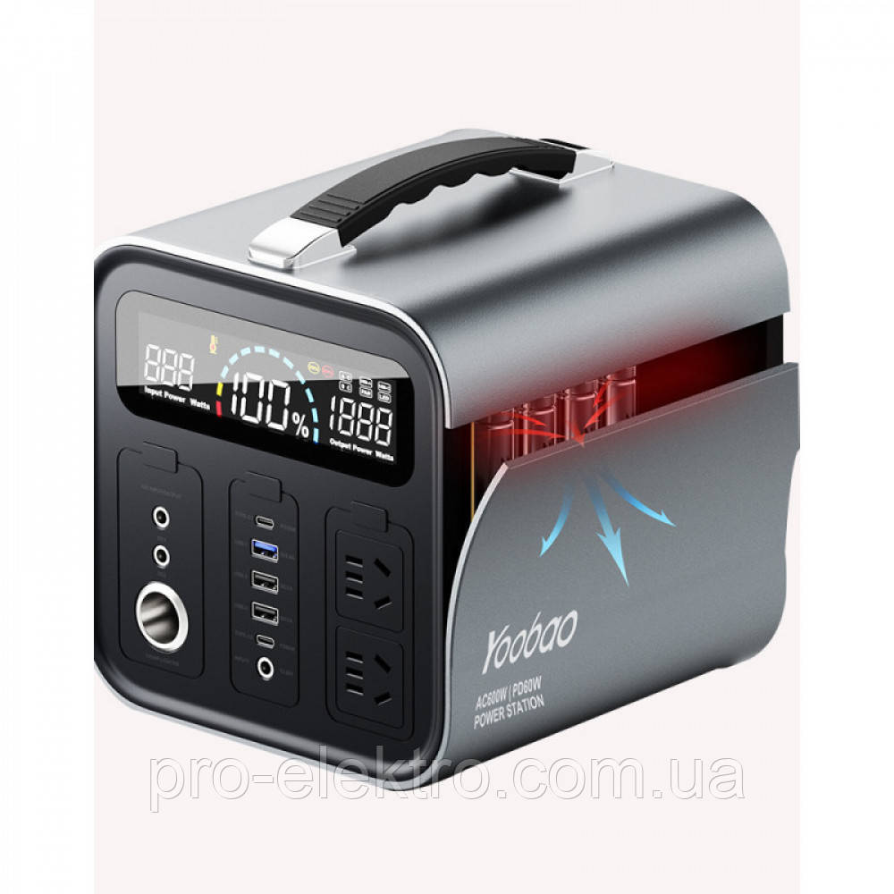 Yoobao EN600S Power Station - 135200mAh /AC220V Ouput/PD Quick charge/Big Capacity Power Bank/LED - фото 4 - id-p1876910132