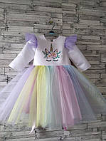 Платье нарядное детское для девочки Единорожка