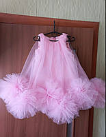 Детское платье розовое для девочки на любой праздник от 1 годика