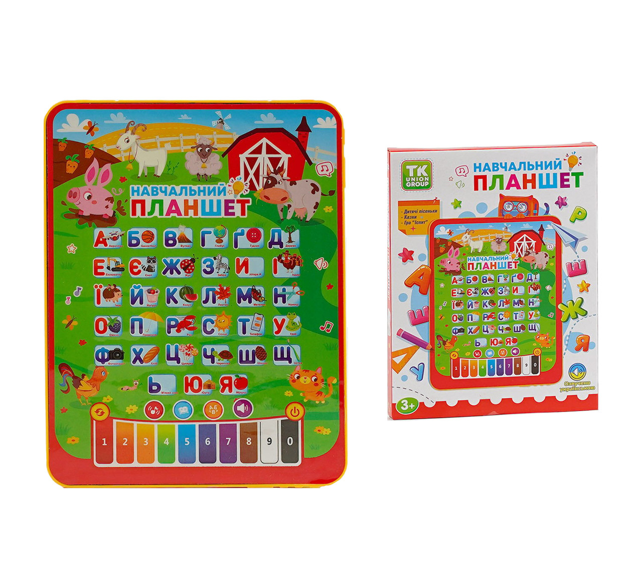 Дитячий навчальний інтерактивний планшет «TK Group» пісні, казки, віршики, абетка, цифри, кольори (45169), фото 1
