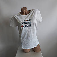 Жіноча футболка з написом женская футболка New Trend (10-64) белый