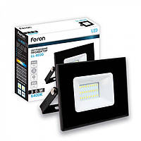 Светодиодный LED прожектор 30W 6400K IP65 Feron LL-8030 черный
