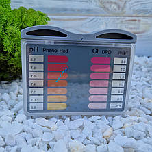 Таблетковий тестер для басейну Aquadoctor Box pH і CL Німеччина | Тестер для перевірки рівня pH і хлору, фото 3